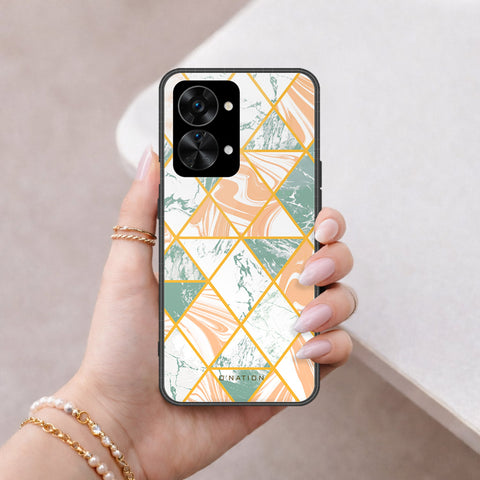 OnePlus Nord 2T Cover - O'Nation Shades of Marble Series - HQ Ultra Shine Premium Infinity Glass Soft Silicon Borders Case