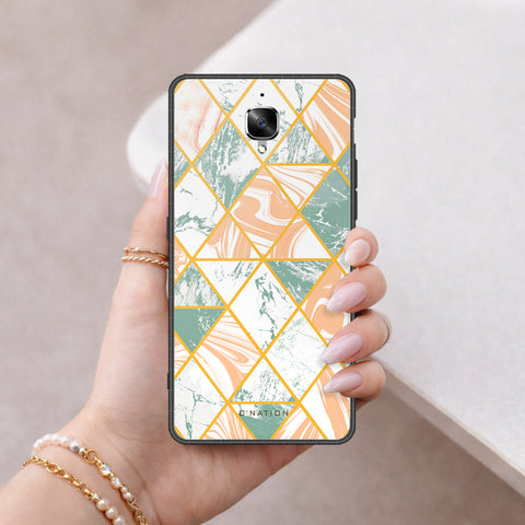 OnePlus 3 Cover - O'Nation Shades of Marble Series - HQ Ultra Shine Premium Infinity Glass Soft Silicon Borders Case