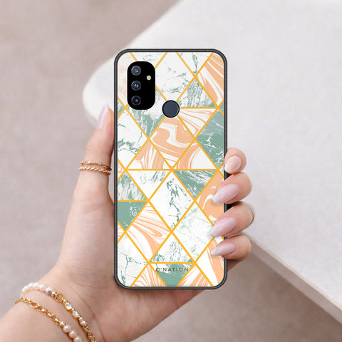 OnePlus Nord N100 Cover - O'Nation Shades of Marble Series - HQ Ultra Shine Premium Infinity Glass Soft Silicon Borders Case