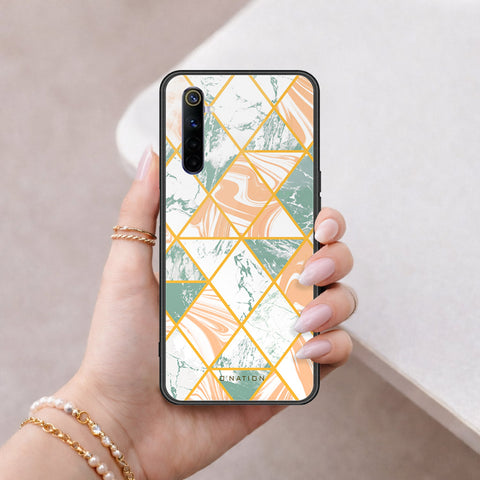 Realme 6 Cover - O'Nation Shades of Marble Series - HQ Ultra Shine Premium Infinity Glass Soft Silicon Borders Case