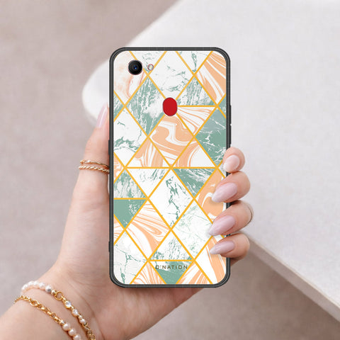 Oppo F7 Cover - O'Nation Shades of Marble Series - HQ Ultra Shine Premium Infinity Glass Soft Silicon Borders Case