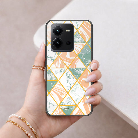 Vivo V25e Cover - O'Nation Shades of Marble Series - HQ Ultra Shine Premium Infinity Glass Soft Silicon Borders Case