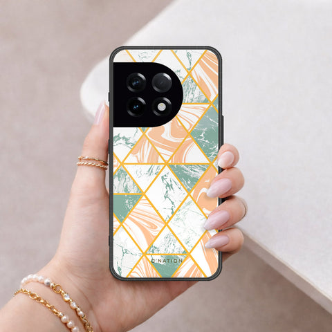 OnePlus 11 Cover - O'Nation Shades of Marble Series - HQ Ultra Shine Premium Infinity Glass Soft Silicon Borders Case