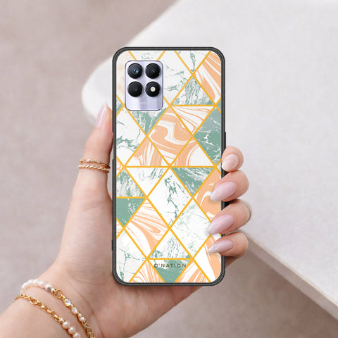 Realme 8i Cover - O'Nation Shades of Marble Series - HQ Ultra Shine Premium Infinity Glass Soft Silicon Borders Case