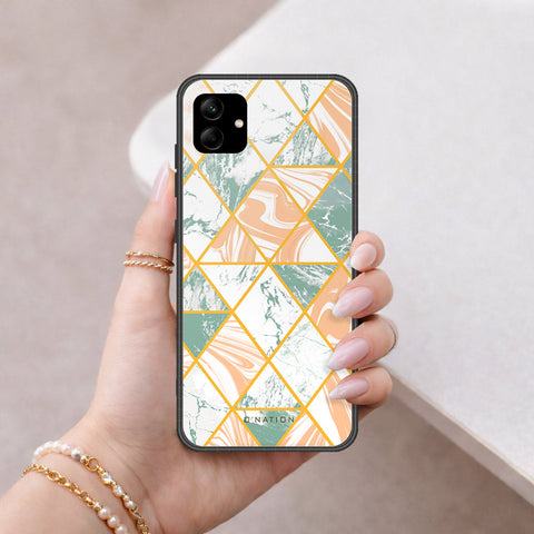 Samsung Galaxy F04 Cover - O'Nation Shades of Marble Series - HQ Ultra Shine Premium Infinity Glass Soft Silicon Borders Case