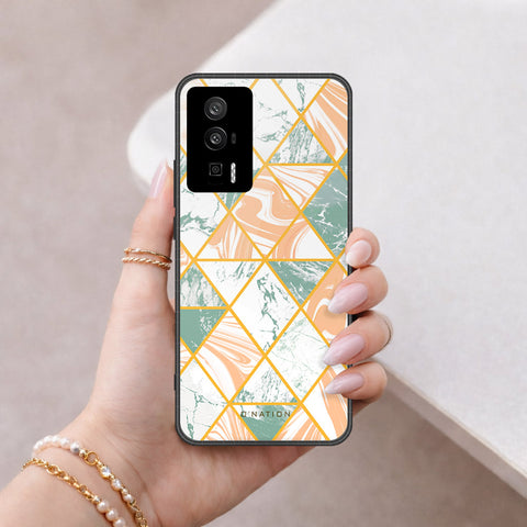 Xiaomi Poco F5 Pro Cover - O'Nation Shades of Marble Series - HQ Ultra Shine Premium Infinity Glass Soft Silicon Borders Case