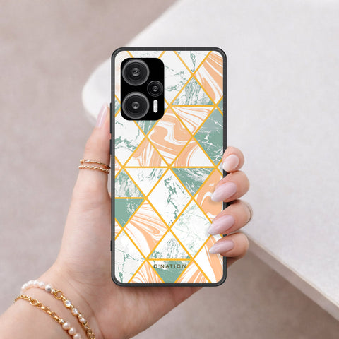 Xiaomi Poco F5 Cover - O'Nation Shades of Marble Series - HQ Ultra Shine Premium Infinity Glass Soft Silicon Borders Case