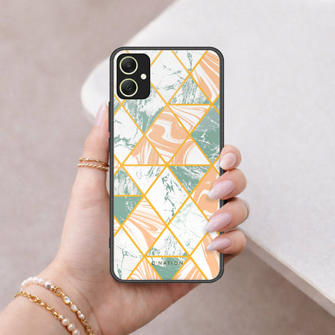 Samsung Galaxy F05 Cover - O'Nation Shades of Marble Series - HQ Ultra Shine Premium Infinity Glass Soft Silicon Borders Case