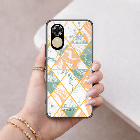 Oppo A17k Cover - O'Nation Shades of Marble Series - HQ Ultra Shine Premium Infinity Glass Soft Silicon Borders Case