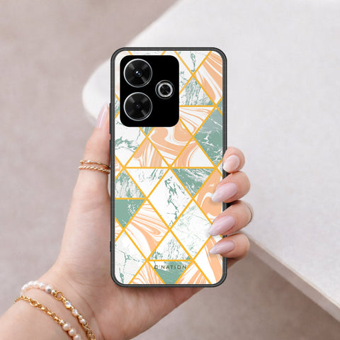 Xiaomi Redmi Note 13R Cover - O'Nation Shades of Marble Series - HQ Ultra Shine Premium Infinity Glass Soft Silicon Borders Case