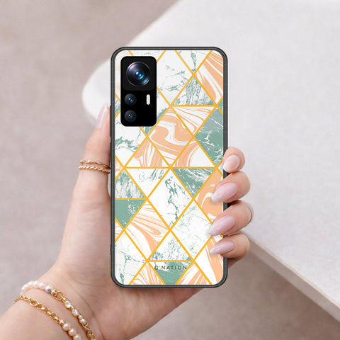 Xiaomi 12T Pro Cover - O'Nation Shades of Marble Series - HQ Ultra Shine Premium Infinity Glass Soft Silicon Borders Case