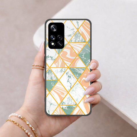 Xiaomi 11i HyperCharge Cover - O'Nation Shades of Marble Series - HQ Ultra Shine Premium Infinity Glass Soft Silicon Borders Case