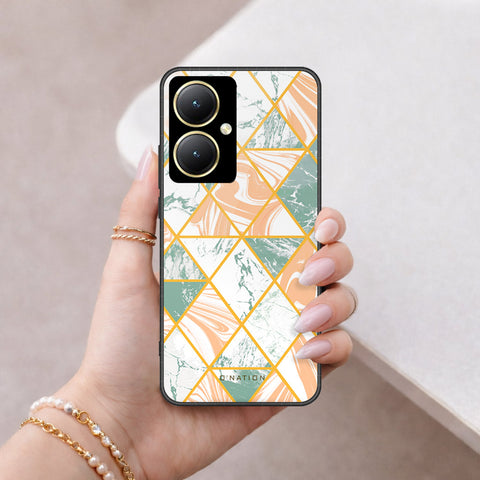 Vivo Y35m Plus Cover - O'Nation Shades of Marble Series - HQ Ultra Shine Premium Infinity Glass Soft Silicon Borders Case