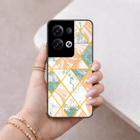 Oppo Reno 8 Pro Plus Cover - O'Nation Shades of Marble Series - HQ Ultra Shine Premium Infinity Glass Soft Silicon Borders Case
