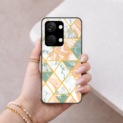 OnePlus Ace 2V Cover - O'Nation Shades of Marble Series - HQ Ultra Shine Premium Infinity Glass Soft Silicon Borders Case