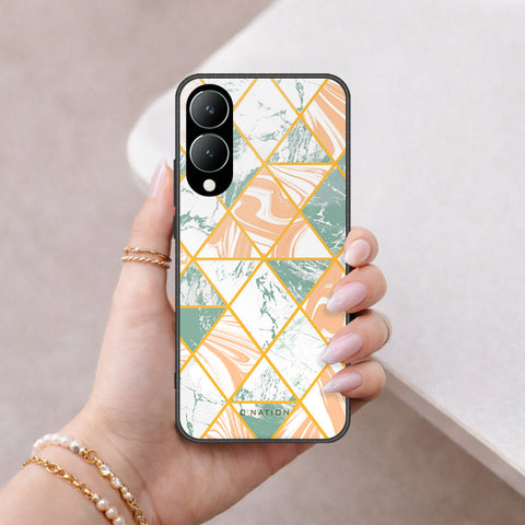 Vivo Y17s Cover - O'Nation Shades of Marble Series - HQ Ultra Shine Premium Infinity Glass Soft Silicon Borders Case
