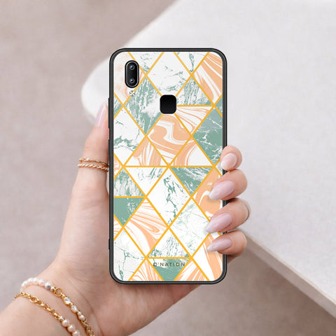 Vivo Y95 Cover - O'Nation Shades of Marble Series - HQ Ultra Shine Premium Infinity Glass Soft Silicon Borders Case