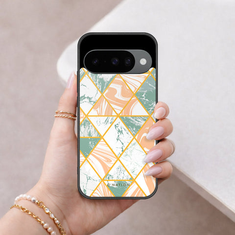 Google Pixel 10 Cover - O'Nation Shades of Marble Series - HQ Ultra Shine Premium Infinity Glass Soft Silicon Borders Case