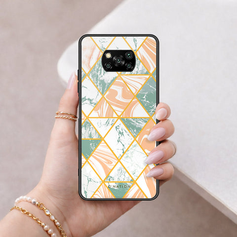 Xiaomi Poco X3 Pro Cover - O'Nation Shades of Marble Series - HQ Ultra Shine Premium Infinity Glass Soft Silicon Borders Case