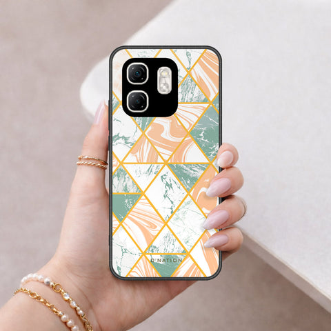 Infinix Smart 9 Cover - O'Nation Shades of Marble Series - HQ Ultra Shine Premium Infinity Glass Soft Silicon Borders Case