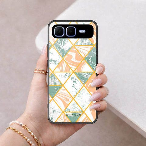 Infinix Smart 10 Plus Cover - O'Nation Shades of Marble Series - HQ Ultra Shine Premium Infinity Glass Soft Silicon Borders Case