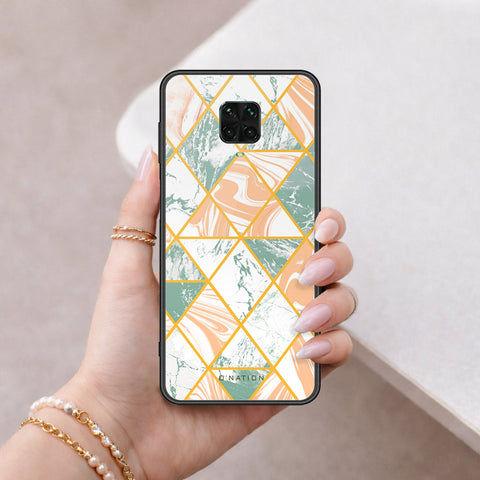 Xiaomi Redmi Note 9 Pro Cover - O'Nation Shades of Marble Series - HQ Ultra Shine Premium Infinity Glass Soft Silicon Borders Case