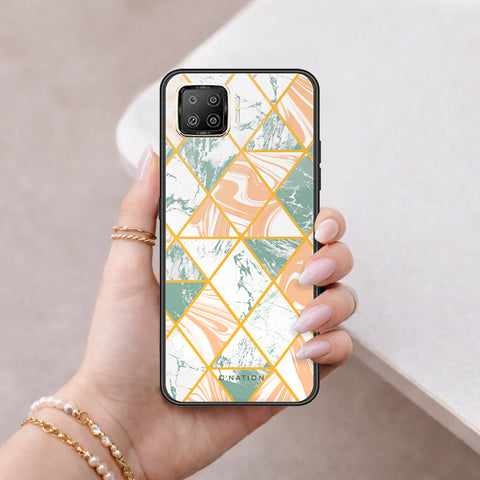 Oppo F17 Cover - O'Nation Shades of Marble Series - HQ Ultra Shine Premium Infinity Glass Soft Silicon Borders Case
