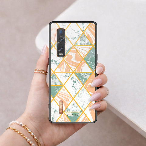 Oppo Find X2 Pro Cover - O'Nation Shades of Marble Series - HQ Ultra Shine Premium Infinity Glass Soft Silicon Borders Case