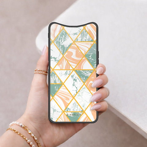 Oppo Find X Cover - O'Nation Shades of Marble Series - HQ Ultra Shine Premium Infinity Glass Soft Silicon Borders Case
