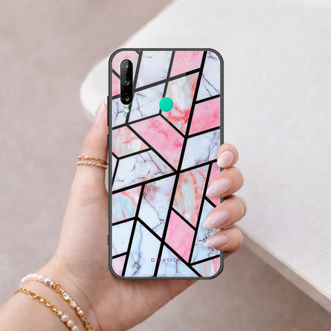 Huawei Y7P Cover - O'Nation Shades of Marble Series - HQ Ultra Shine Premium Infinity Glass Soft Silicon Borders Case
