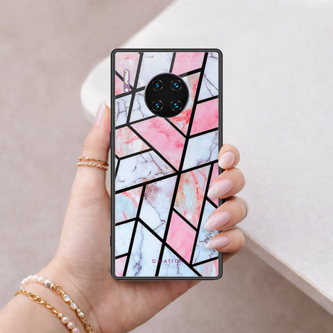 Huawei Mate 30 Pro Cover - O'Nation Shades of Marble Series - HQ Ultra Shine Premium Infinity Glass Soft Silicon Borders Case