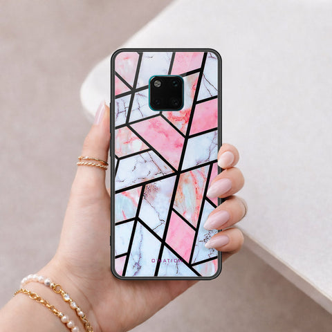 Huawei Mate 20 Pro Cover - O'Nation Shades of Marble Series - HQ Ultra Shine Premium Infinity Glass Soft Silicon Borders Case