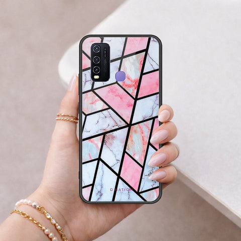 Vivo Y50 Cover - O'Nation Shades of Marble Series - HQ Ultra Shine Premium Infinity Glass Soft Silicon Borders Case