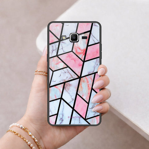 Samsung Galaxy J2 Prime Cover - O'Nation Shades of Marble Series - HQ Ultra Shine Premium Infinity Glass Soft Silicon Borders Case