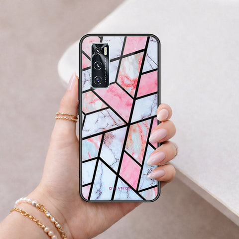 Vivo V20 SE Cover - O'Nation Shades of Marble Series - HQ Ultra Shine Premium Infinity Glass Soft Silicon Borders Case