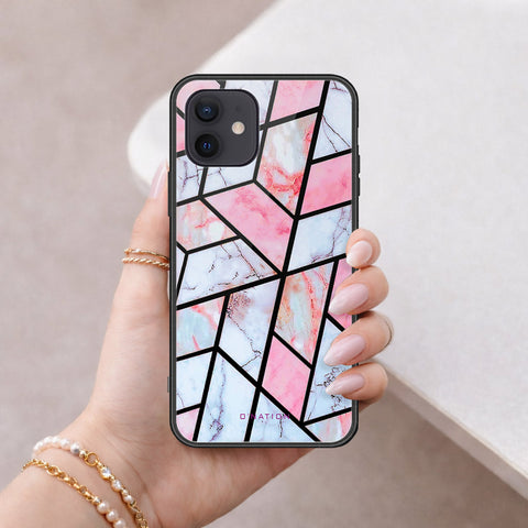 iPhone 12 Mini Cover - O'Nation Shades of Marble Series - HQ Ultra Shine Premium Infinity Glass Soft Silicon Borders Case