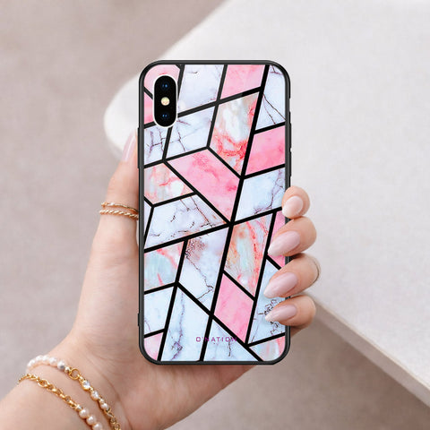 iPhone XS / X - O'Nation Shades of Marble Series - HQ Ultra Shine Premium Infinity Glass Soft Silicon Borders Case