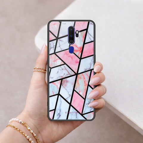 Oppo A9 2020 Cover - O'Nation Shades of Marble Series - HQ Ultra Shine Premium Infinity Glass Soft Silicon Borders Case