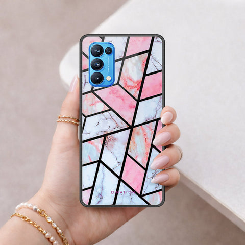 Oppo Reno 5 Pro 5G Cover - O'Nation Shades of Marble Series - HQ Ultra Shine Premium Infinity Glass Soft Silicon Borders Case