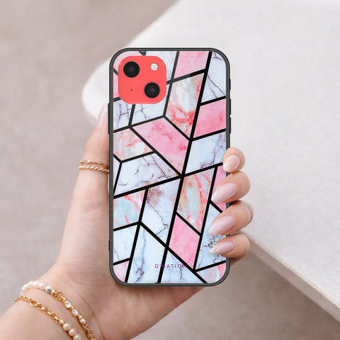 iPhone 13 Mini Cover - O'Nation Shades of Marble Series - HQ Ultra Shine Premium Infinity Glass Soft Silicon Borders Case