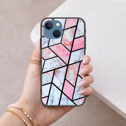 iPhone 13 Cover - O'Nation Shades of Marble Series - HQ Ultra Shine Premium Infinity Glass Soft Silicon Borders Case