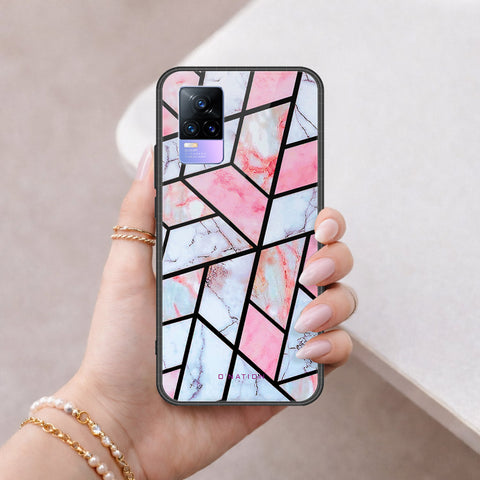 Vivo V21e Cover - O'Nation Shades of Marble Series - HQ Ultra Shine Premium Infinity Glass Soft Silicon Borders Case