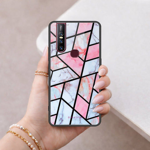 Vivo V15 Cover - O'Nation Shades of Marble Series - HQ Ultra Shine Premium Infinity Glass Soft Silicon Borders Case