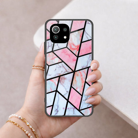 Xiaomi Mi 11 Lite 5G Cover - O'Nation Shades of Marble Series - HQ Ultra Shine Premium Infinity Glass Soft Silicon Borders Case
