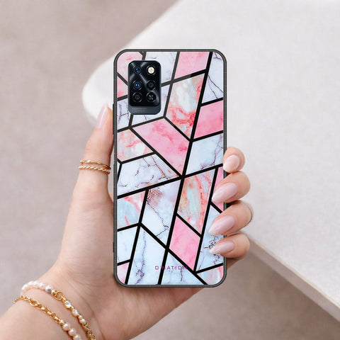 Infinix Note 10 Pro Cover - O'Nation Shades of Marble Series - HQ Ultra Shine Premium Infinity Glass Soft Silicon Borders Case