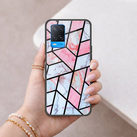 Oppo A54 4G Cover - O'Nation Shades of Marble Series - HQ Ultra Shine Premium Infinity Glass Soft Silicon Borders Case