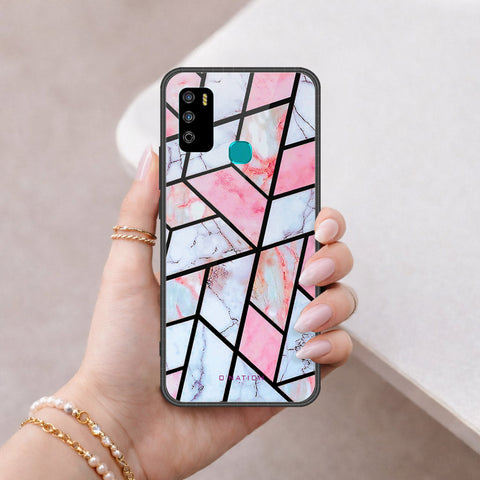Infinix Hot 9 Play Cover - O'Nation Shades of Marble Series - HQ Ultra Shine Premium Infinity Glass Soft Silicon Borders Case