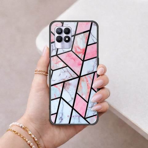 Realme 8i Cover - O'Nation Shades of Marble Series - HQ Ultra Shine Premium Infinity Glass Soft Silicon Borders Case