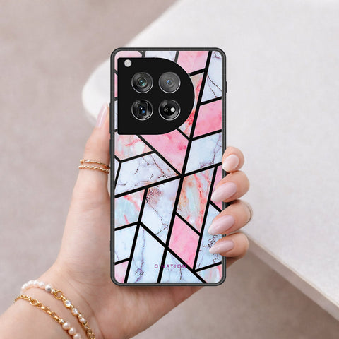 OnePlus 12 Cover - O'Nation Shades of Marble Series - HQ Ultra Shine Premium Infinity Glass Soft Silicon Borders Case