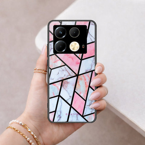 Infinix Note 40 Cover - O'Nation Shades of Marble Series - HQ Ultra Shine Premium Infinity Glass Soft Silicon Borders Case
